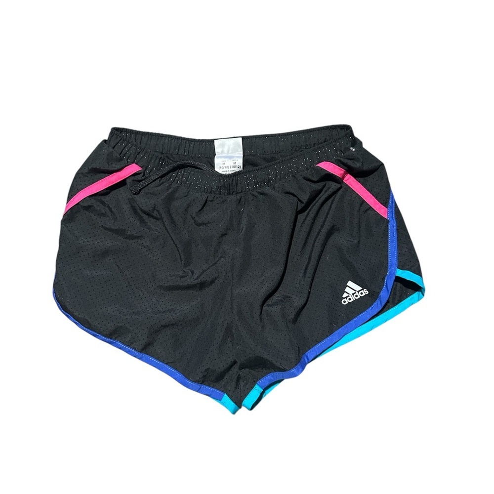 Adidas Women's Black blue pink and turquoise Running Shorts